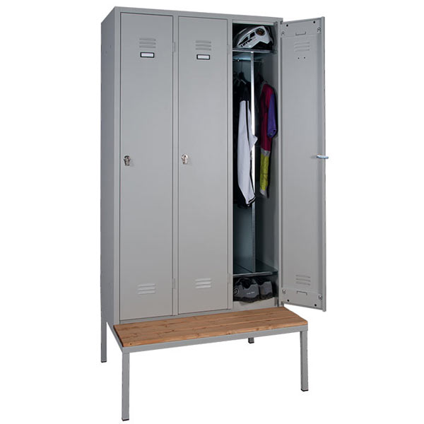 armadietto per spogliatorio con panchina
